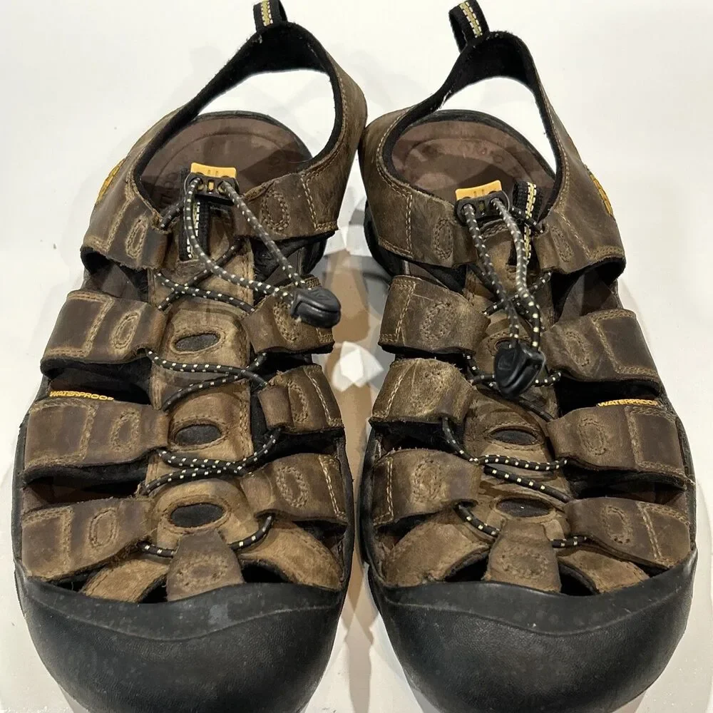 Keen Newport Waterproof Sandals Shoes Mens Size 13 US 47 EU Brown Leather Hiking